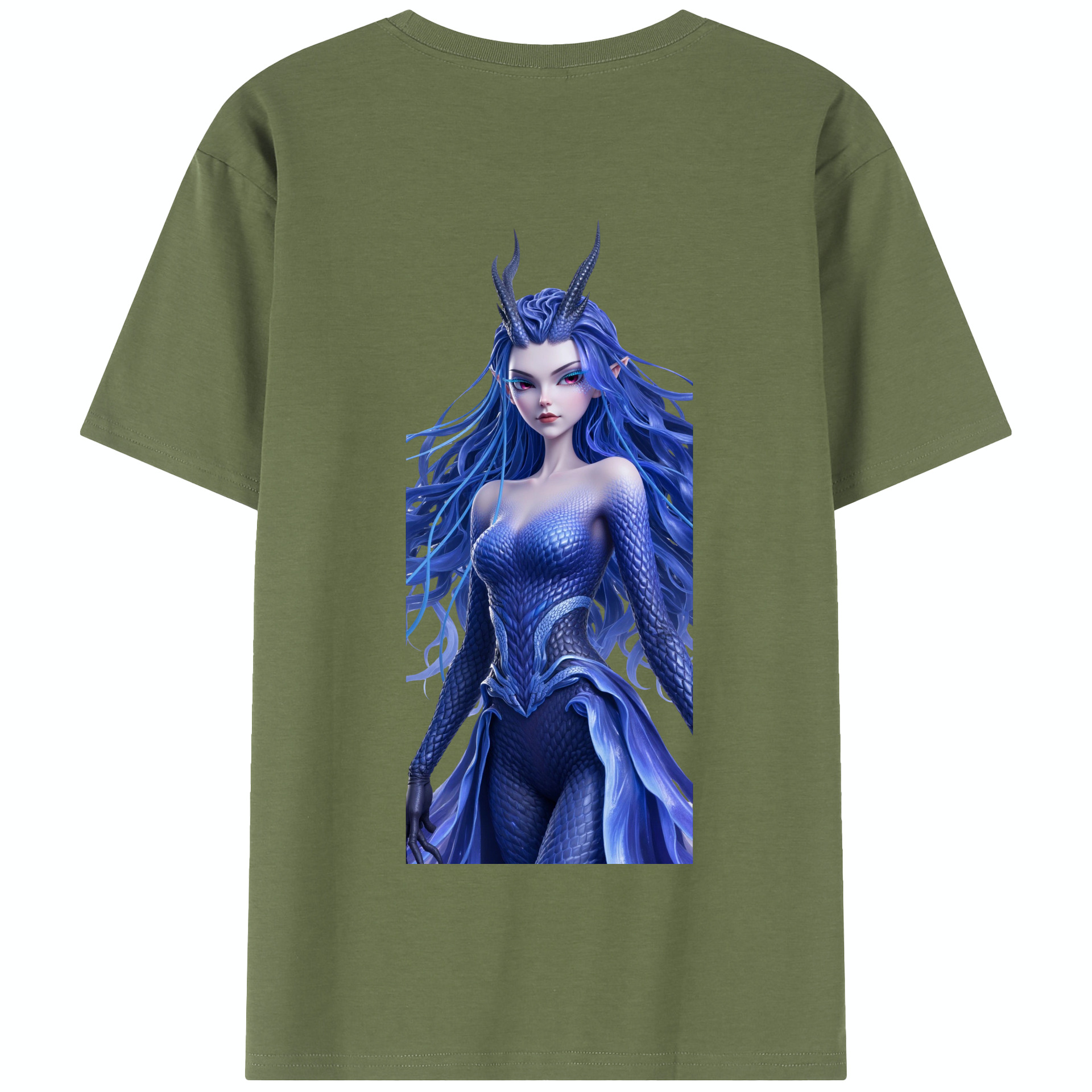 （画像用） Ne Zha 2 ナタ 魔童の大暴れ 綿100％半袖Tシャツ（背面プリント）